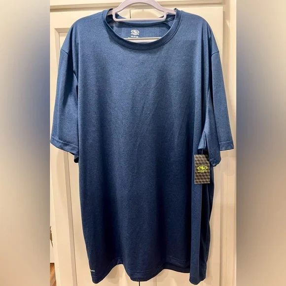 New with tags Men’s athletic T-shirt. Size is 3X. Color is heather blue. - Picture 1 of 5